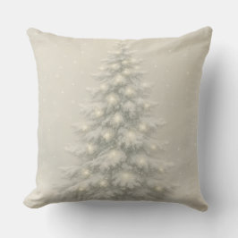 Almohada decorativa de árbol de Navidad blanco