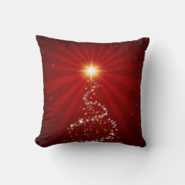 Almohada decorativa de árbol de Navidad estrellado