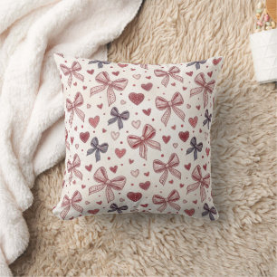 Almohada decorativa de arco y corazón vintage