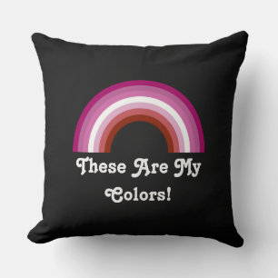 Almohada Decorativa de Arcoíris de Orgullo Lesbian