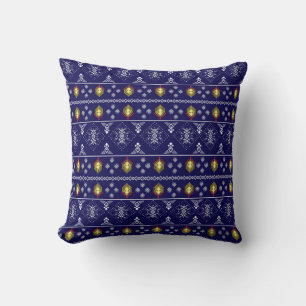 Almohada decorativa de arte abstracto étnico geomé