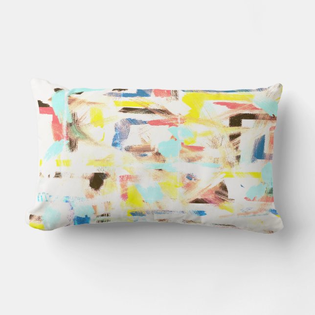 Almohada Decorativa De Arte Abstracto Lavado (Anverso)