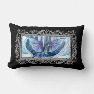 Almohada decorativa de arte de fantasía de dragón