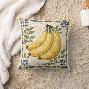 Almohada Decorativa de Arte de Fruta de Plátano Mo