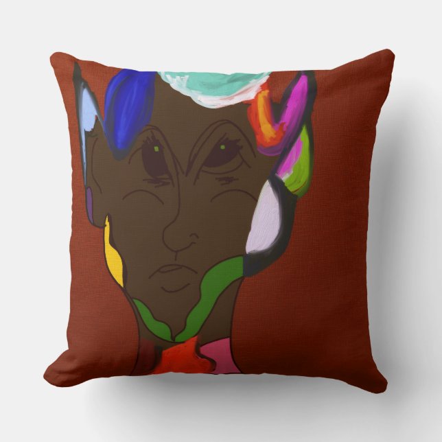 Almohada decorativa de arte de mapa de elfo (Anverso)