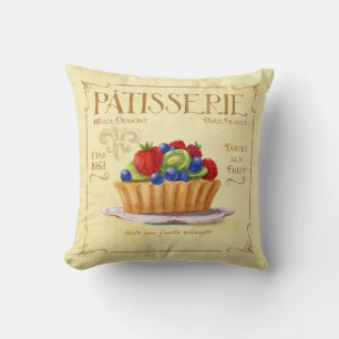 Almohada decorativa de arte de pastelería francesa