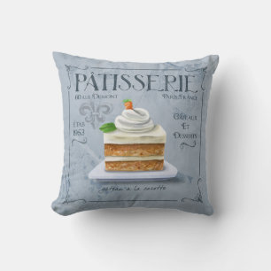 Almohada decorativa de arte de pastelería francesa