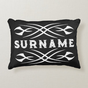 Almohada decorativa de arte de tatuaje audaz para