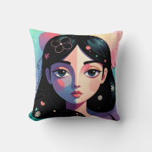 Almohada decorativa de arte moderno caprichoso
