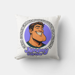 Almohada decorativa de arte pop de hombre ridícula