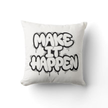 Almohada Decorativa de Arte Textil Grafiti Urbano
