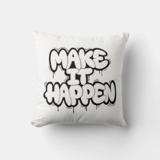 Almohada Decorativa de Arte Textil Grafiti Urbano