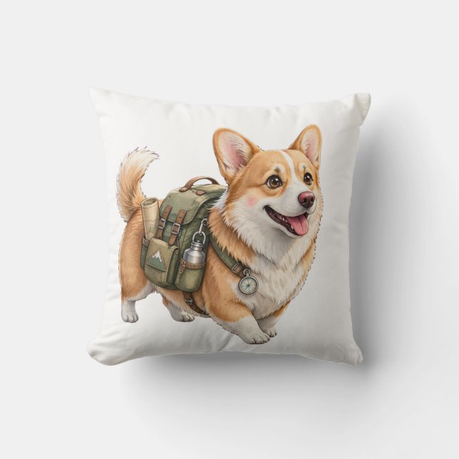 Almohada decorativa de aventuras de senderismo con (Anverso)