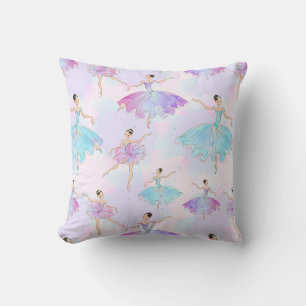 Almohada decorativa de bailarinas de ballet azul v