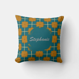 Almohada decorativa de baldosa floral Retro Terra