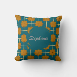Almohada decorativa de baldosa floral Retro Terra 
