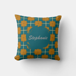 Almohada decorativa de baldosa floral Retro Terra