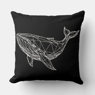 Almohada Decorativa de Ballena Geométrica Moderna