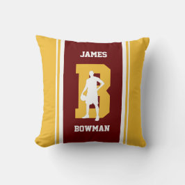 Almohada decorativa de baloncesto con franjas gran