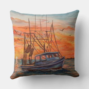Almohada Decorativa de Barco Camaronero