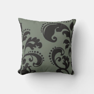 Almohada decorativa de barrido gris plateado