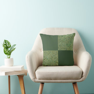 Almohada decorativa de bloques salpicados de verde