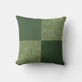 Almohada decorativa de bloques salpicados de verde