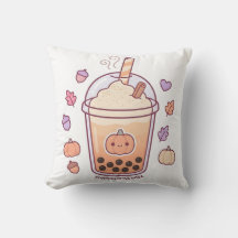 Almohada decorativa de boba de calabaza especiada