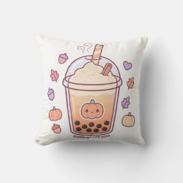 Almohada decorativa de boba de calabaza especiada
