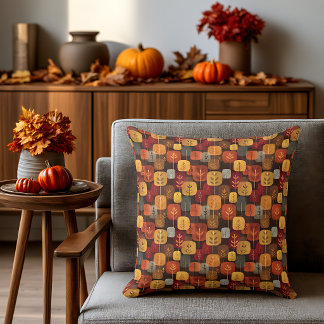 Almohada decorativa de bosque de otoño estilo mode