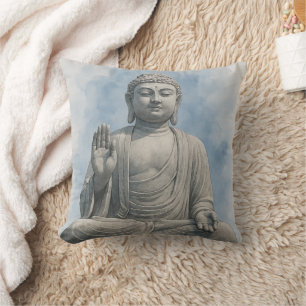 Almohada decorativa de Buda en acuarela – Decoraci