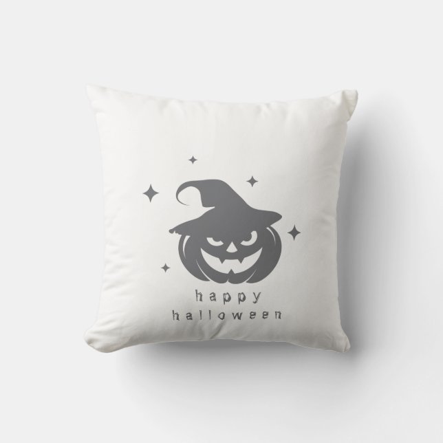 Almohada Decorativa de Calabaza de Halloween (Anverso)