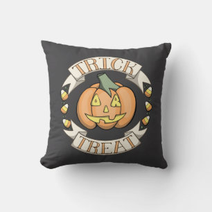 Almohada decorativa de calabaza «Truco o trato»