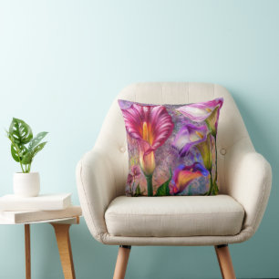 Almohada decorativa de calas coloridas