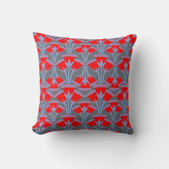 Almohada decorativa de campanilla roja | One Owl A (Anverso)