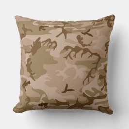 Almohada decorativa de camuflaje del desierto urba