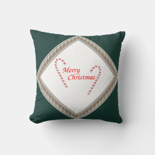 Almohada Decorativa de Caña de Caramelo para Navid
