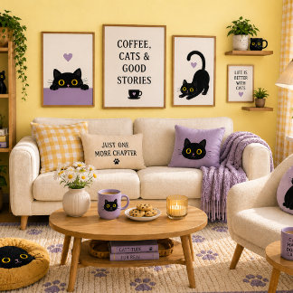 Almohada Decorativa de Cara de Gato Negro – Gato L