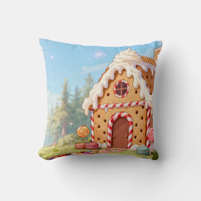 Almohada decorativa de Casa de Dulces (Anverso)