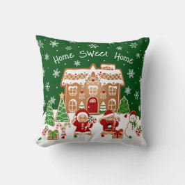 Almohada decorativa de Casa de Jengibre Navidad