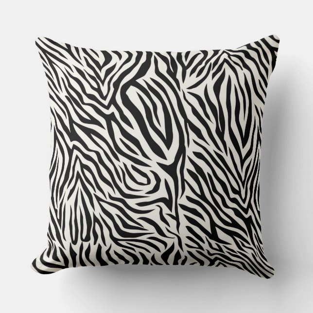 Almohada decorativa de cebra 20" x 20" (Anverso)