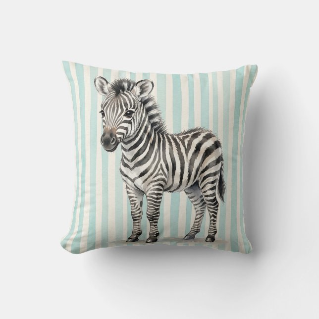 Almohada decorativa de cebra de vida silvestre con (Anverso)