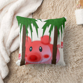 Almohada Decorativa de Cerdo Rosa Adorable