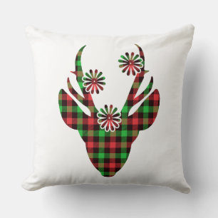 Almohada decorativa de ciervo navideño