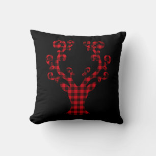 Almohada decorativa de ciervo navideño