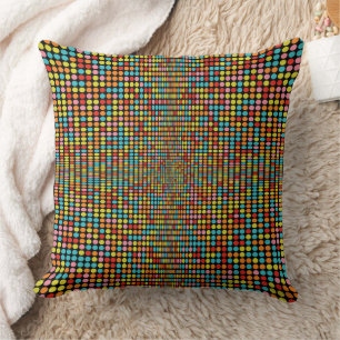 Almohada decorativa de círculos de arte óptico col