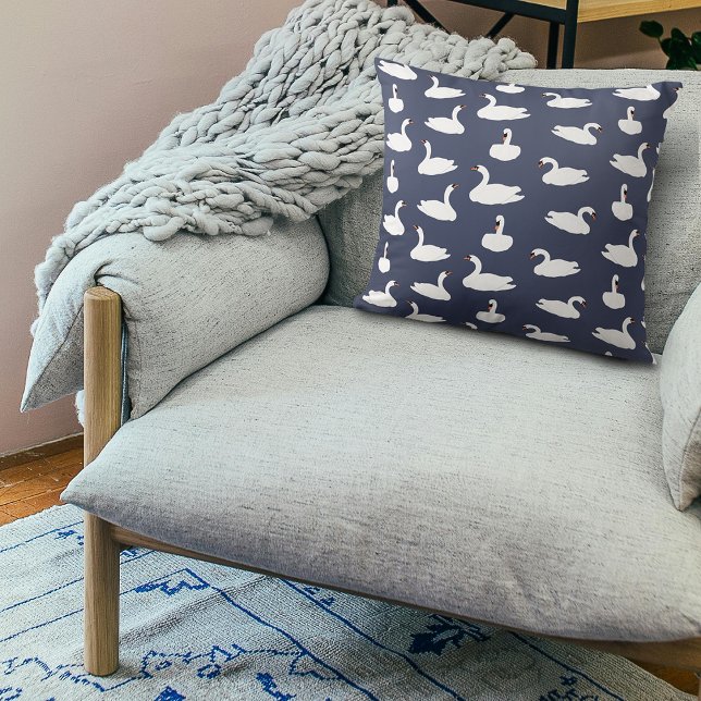 Almohada decorativa de cisne azul de moda (Swan Cushion Pillow)