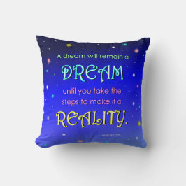 Almohada Decorativa de Cita Inspiradora de Sueño