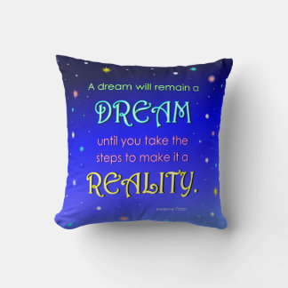 Almohada Decorativa de Cita Inspiradora de Sueño