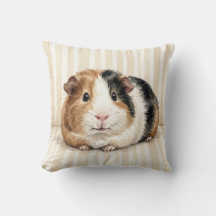 Almohada decorativa de cobaya al aguarela